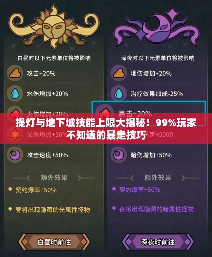 提灯与地下城技能上限大揭秘！99%玩家不知道的暴走技巧